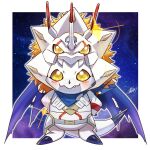  anthro bandai_namco bandanna blush chibi cosplay digimon digimon_(species) digimon_ghost_game evolutionary_family gammamon kerchief male siriusmon sky solo star starry_sky white_body yellow_eyes yuri_arisato 