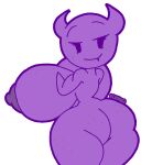  alpha_channel big_breasts big_butt breasts butt emoji female freckles freckles_on_breasts freckles_on_butt freckles_on_shoulders hi_res humanoid humanoid_emoji imp imp_emoji looking_at_viewer looking_back presenting presenting_hindquarters purple_body rear_view rexon02 simple_background solo thick_thighs transparent_background wide_hips 