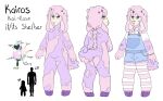  anthro bovid caprine cecilophelia clothing female floppy_ears footwear hi_res hooves legwear lop_ears mammal model_sheet overalls pattern_clothing pattern_footwear pattern_legwear pattern_socks sheep socks solo striped_clothing striped_footwear striped_socks stripes unnatural_colors young 