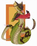  2017 anthro apode black_sclera blue_eyes closed_smile dated draconcopode eyelashes female forked_tongue full-length_portrait genitals glistening glistening_eyes green_body green_scales hi_res legless mouth_closed naga nude pink_tongue portrait pussy reptile riorix scales scalie serpentine signature simple_background snake solo tan_body tan_scales tentacles tongue tongue_out unusual_anatomy unusual_genitalia unusual_pussy 