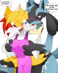 anal anal_penetration anthro black_body blue_body blush bodily_fluids braixen breasts butt clothed clothing cum cum_in_ass cum_inside duo english_text female female_penetrated from_behind_position generation_4_pokemon generation_6_pokemon genital_fluids hi_res lucario male male/female male_penetrating male_penetrating_female nakachidragon nintendo open_mouth penetration penile penile_penetration penis_in_ass pokemon pokemon_(species) sex text yellow_body 
