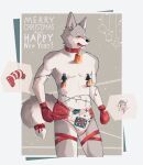  absurd_res anthro bell bell_collar blush candy_cane_in_urethra canid canine canis card chastity_cage chastity_device christmas christmas_lights clothed clothing collar diaper diaper_only eyes_closed handwear hi_res holidays infantilism male mammal mittens multicolored_body nipple_bell nipples prostate_stimulation ribbons sex_toy solo topless two_tone_body urethral vibrator wolf wolftea42 young 