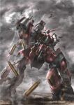  alteisen_riese ammunition clenched_hand cloud cloudy_sky highres horns looking_at_viewer looking_down mecha morishita_naochika no_humans non-web_source official_art on_ground pile_bunker robot science_fiction single_horn sky super_robot_wars super_robot_wars_impact super_robot_wars_original_generation 