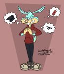  absurd_res anvil doodledoggy dynamite explosives grin hi_res lagomorph leporid mammal mischievous mischievous_smile rabbit smile toonkind toony 