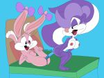  absurd_res anthro babs_bunny dildo female female/female fifi_la_fume hi_res lagomorph leporid mammal mephitid rabbit sex_toy skunk tiny_toon_adventures warner_brothers 