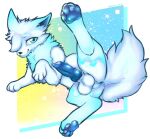  2021 4_toes absurd_res alternate_color animal_genitalia animal_penis anus balls blue_anus blue_body blue_eyes blue_fur blue_pawpads blue_penis butt canine_penis cheek_tuft chromaticfox cosmic_background digitigrade eeveelution erection facial_tuft fan_character feet feral fluffy fluffy_tail front_view full-length_portrait fur generation_1_pokemon genitals hair hair_over_eye hi_res jolteon knot looking_at_viewer lying male neck_tuft neon_(imnonameluc) nintendo on_side one_eye_obstructed pawpads paws penis pokemon pokemon_(species) portrait presenting presenting_anus presenting_penis raised_leg sheath simple_background smile solo space space_background toes tuft white_body white_fur 