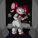  absurd_res animatronic anon bed bedroom big_breasts big_butt blush breasts butt butt_focus chica_(fnaf) chubby_female circus_baby_(fnaf) clock closet clothed clothing clown crop_top disembodied_hand eyebrows felid feline female first_person_view five_nights_at_freddy&#039;s footwear freddy_fazbear&#039;s_pizzeria_simulator funtime_chica_(fnaf) furniture green_eyes hair hi_res humanoid lips looking_at_viewer looking_back machine mammal meme model_sheet not_furry picture_frame picture_in_picture pigtails pillothestar rear_view red_cheeks red_clothing red_footwear red_hair red_shoes robot robot_humanoid scottgames shirt shoes sister_location solo surprised_expression thick_bottom_lip thick_eyebrows thick_thighs topwear white_body wide_hips 