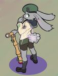  absurd_res anthro bamboozler bavillabunn3 clothed clothing colored commissioned digital_media_(artwork) headgear headwear hi_res lagomorph leporid looking_at_viewer male mammal nintendo pose rabbit simple_background solo splatoon video_games wyviryn 