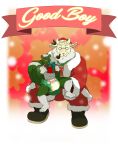  bear christmas gift gift_box hi_res holidays leoniro_the_inklion mammal mephitid on_lap ron_(greenpanunk) santa_claus sitting_on_lap skunk 