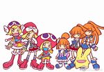  adult age_comparison amitie arle_nadja carbuncle carbuncle_(puyopuyo) child madou_monogatari multiple_persona official_art older puyopuyo younger 