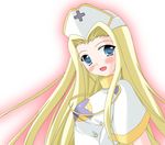  blonde_hair blue_eyes blush cleric cross long_hair mint_adenade miyaman smile tales_of_(series) tales_of_phantasia 