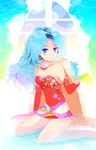  bare_shoulders bird cape detached_sleeves earrings female final_fantasy final_fantasy_vi gradient gradient_background green_eyes green_hair highres jewelry long_hair nito_(tinabfd) sitting solo tina_branford uwaynito 