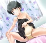  curtains dress dress_lift idolmaster kikuchi_makoto miyuuhodoh myu-po nipple_slip nipples panties pregnant spread_legs underwear 