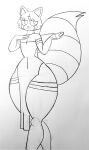  anthro clothed clothing dress girly hi_res looking_at_viewer male mammal procyonid raccoon rex_raccoon_(rexon02) rexon02 simple_background sketch skimpy skimpy_dress solo thick_thighs traditional_media_(artwork) white_background wide_hips 