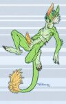  2018 animal_genitalia anthro blue_hair bodily_fluids cum cum_on_chest cum_on_tongue dragon ear_piercing erection famir_(character) full-length_portrait fur furred_dragon gauged_ear genital_fluids genital_slit genitals green_body green_ears green_fur green_hair hair hi_res horn knot leg_tuft licking licking_lips licking_own_lips male multicolored_hair narrowed_eyes nude pawpads penis piercing portrait red_pawpads riorix self_lick signature simple_background slit solo tail_tuft tongue tongue_out tuft white_hair yellow_eyes yellow_horn yellow_penis 