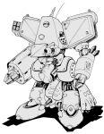  battletech cannon claws full_body greyscale jiang_(takuminowebmail) mecha monochrome no_humans robot science_fiction simple_background standing walker 