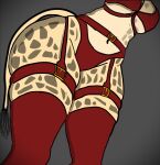  andromorph anthro beauty_mark big_butt bottomwear bra butt clothing curvaceous curvy_figure cutie_mark female female/female footwear garter_belt garter_belt_leggings garter_belt_socks garter_straps giraffe giraffid hasbro hi_res humanoid intersex legwear lingerie mammal my_little_pony pants red_clothing socks solo solo_focus spots spotted_body the_good_guy_two thick_thighs thigh_highs underwear voluptuous wide_hips 
