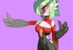  2022 3_fingers black_clothing breasts clothing drunk_oak eyewear female fingers gardevoir generation_3_pokemon glasses green_hair hair hi_res humanoid nintendo open_mouth pokemon pokemon_(species) red_clothing round_glasses solo white_body 