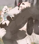  absurd_res anthro barazoku bear beartic duo generation_5_pokemon generation_6_pokemon hi_res male male/male mammal nintendo pangoro pecjob pecs pokemon pokemon_(species) polar_bear sex ursine 