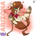  &lt;3 1:1 2022 accessory aer0_zer0 anatomically_correct arizona_cow_(tfh) bdsm bedroom_eyes bondage bound bovid bovid_horn bovine brown_body brown_fur brown_hair cattle cloven_hooves digital_drawing_(artwork) digital_media_(artwork) female feral flower flower_in_hair fur genitals green_eyes grin hair hair_accessory hereford_cattle hi_res hooves horn kerchief looking_at_viewer lying mammal mouth_hold multicolored_body multicolored_fur narrowed_eyes neckerchief on_back plant presenting pussy red_kerchief red_neckerchief restraints rope rope_bondage seductive smile solo tan_body tan_fur them&#039;s_fightin&#039;_herds two_tone_body two_tone_fur 