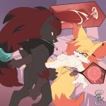  braixen generation_5_pokemon generation_6_pokemon hi_res inpregnation internal male/femal nintendo pokemon pokemon_(species) quinto zoroark 