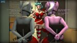  3d_(artwork) anthro anthrofied arms_tied ball_gag bdsm big_breasts bondage bound breasts chair chair_bondage clothing costume cozy_glow_(mlp) daveman1000 diamond_tiara_(mlp) digital_media_(artwork) dominant dominant_female earth_pony equid equine female friendship_is_magic furniture gag group hands_behind_back hands_tied hasbro hi_res horse kidnapping mammal muffled muffled_speech my_little_pony pegasus pony profanity santa_costume silver_spoon_(mlp) source_filmmaker trio wings 
