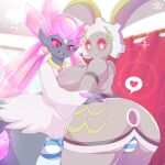  &lt;3 1:1 2019 absurd_res alternate_species android balls_outline big_breasts big_butt blush bottomwear breasts bulge butt camel_toe citrine_(purplebird) clothed clothing curtains detailed_background diancie duo elemental_creature female forehead_gem gear gem generation_6_pokemon generation_7_pokemon genital_outline girly grey_body hi_res huge_breasts huge_butt huge_thighs humanoid humanoid_on_humanoid humanoidized inside jewelry legendary_pokemon lens_flare looking_at_viewer machine magearna male male/female mega_stone metallic_body mineral_fauna mirror necklace nikkibunn nintendo opal_(luckyabsol) open_mouth open_smile orb panties pattern_bottomwear pattern_clothing pattern_panties pattern_underwear pink_eyes pink_sclera pokemon pokemon_(species) pseudo_clothing pseudo_hair robot smile sparkles standing striped_bottomwear striped_clothing striped_panties striped_underwear stripes thick_thighs underwear wide_hips 