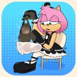  1:1 5_toes amy_rose anthro chair clothing dress eulipotyphlan feet female foot_fetish foot_focus footwear fur furniture gloves goth gothic_lolita green_eyes handwear hedgehog hi_res humanoid_feet legwear lolita_(fashion) mammal one_shoe_on pantyhose pink_body pink_fur plantigrade sega shoes sitting smelly smelly_feet soles solo sonic_the_hedgehog_(series) stinky_shoes stockings toes twistedfurby white_clothing white_legwear 