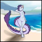  andromorph beach dragon hi_res intersex long_tail mutemyth nude seaside sonar_caspersky tail wide_hips 