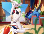  anthro bodily_fluids cinderace cum cum_everywhere cum_on_body ejaculation erection female gardevoir generation_3_pokemon generation_4_pokemon generation_8_pokemon genital_fluids hi_res lucario male male/female messy nintendo pokemon pokemon_(species) steel_cat 