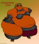  absurd_res anthro belly big_belly big_breasts bottomwear breasts clothing digital_media_(artwork) domestic_pig ear_piercing ear_ring english_text female fingerless_gloves gloves hair handwear hi_res huge_thighs mammal morbidly_obese morbidly_obese_anthro morbidly_obese_female obese obese_anthro obese_female open_mouth overweight overweight_anthro overweight_female piercing pumpkin_pie_(viroveteruscy) red_eyes ring_piercing solo suid suina sus_(pig) text thick_thighs topwear viroveteruscy warning_cream_filled 