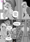  anthro anthrofied applejack_(mlp) areola big_breasts bodily_fluids breasts clothing comic dialogue dragon duo english_text equid equine female freckles friendship_is_magic hasbro hat headgear headwear hi_res male mammal muscular muscular_male my_little_pony nipples nude pia-sama spike_(mlp) sweat text 