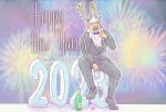  alcohol anthro antlers beverage blush capreoline cervine champagne champagne_bottle champagne_glass clothed clothing deer digital_media_(artwork) fireworks holidays horn humanoid humanoid_hands kemono lavilovi lifewonders looking_at_viewer male mammal new_year new_year_2023 new_years_eve reindeer smile solo text tokyo_afterschool_summoners youl yule_(tas) 