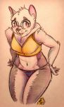  2018 anthro black_fur black_nose breasts clothing eyewear female fur giant_panda glasses mammal panties pink_eyes pyongyang/moxie_(yourfavoritelemonade) showing smile solo stories_of_the_few teeth traditional_media_(artwork) underwear undressing ursid white_fur yourfavoritelemonade 