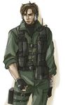  beard blood brown_hair facial_hair iroquois_pliskin metal_gear metal_gear_(series) metal_gear_solid solid_snake 