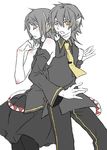  black_hair kagene_rei kagene_rui lowres siblings twins vocaloid yellow_eyes 