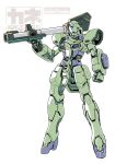  bazooka full_body gun-ez gundam kaneko_tsukasa mecha mobile_suit mobile_suit_gundam no_humans personification solo v_gundam weapon 