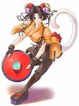  animal_ears arc_system_works battle_fantasia breasts cat_ears cat_tail cat_woman_waitress catgirl coyori japanese_clothes kimono sandals tail thighhighs 