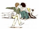  death_note l l_(death_note) light mello mello_(death_note) near near_(death_note) shueisha yagami_light 