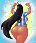  argentina ass black_hair body_paint carmessi cheering dark_skin gala tagme 