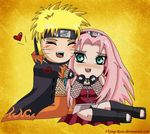  blonde_hair blue_eyes chibi flying-rose green_eyes haruno_sakura long_hair naruto pink_hair rysjkjyrjyt uzumaki_naruto 