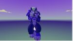  anthro canid canine canis colored_nails face_covering featureless_crotch hair hand_on_face humanoid lotusflwr male male/male mammal mask messy_hair nails nude purple_mask purple_sclera solo violet_(lotusflwr) wolf 