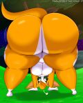  &lt;3 absurd_res all_fours anthro bat bent_over big_breasts big_butt breasts butt dust:_an_elysian_tail featureless_breasts female fidget_(elysian_tail) finalofdestinations green_eyes hair hi_res huge_butt huge_hips huge_thighs looking_at_viewer mammal nimbat nude orange_hair solo thick_thighs wide_hips 