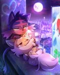 2022 detailed_background digital_media_(artwork) duo feral moon night nintendo outside pokemon red_eyes seyumei sky star starry_sky 