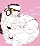  anthro armor belly big_shot_(splatoon) blush clothing cuddling duo fin fish hi_res male male/male marine nintendo overalls overweight salmonid_(splatoon) splatoon steelhead youtube_dande 