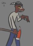  absurd_res anthro axe colored helluva helluva_boss hi_res humanoid imp line_art male sketch solo spade_tail tail vhallur 