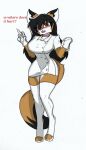  anthro big_breasts breasts canid canine choker clothing fan_character female fluffy fluffy_tail fox hi_res jewelry legwear mammal maxine_boulevard necklace nurse nurse_clothing pace-maker solo tail thick_thighs thigh_highs 
