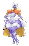  absurd_res animal_humanoid avian avian_humanoid big_breasts bird_humanoid blue_eyes blue_sclera breasts cleavage clothed clothing espathra female generation_9_pokemon hair hi_res high_heeled_feet humanoid lips long_legs long_neck nintendo organic_high_heels pokemon pokemon_(species) pokemorph purple_body purple_skin simple_background slb small_waist solo thick_thighs white_background white_hair wide_hips yellow_lips 