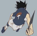  1boy artist_request crest family_crest fighting kunai lowres male male_focus naruto solo uchiha_sasuke weapon 