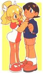  brother_and_sister capcom casual child going_out handsome ishikawa_hideki kids megaman official_art robot rock rockman rockman_(classic) rockman_(original) roll siblings 